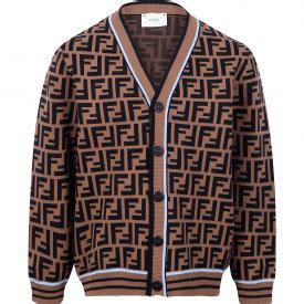 fendi cardigan brown|Fendi cardigan men's.